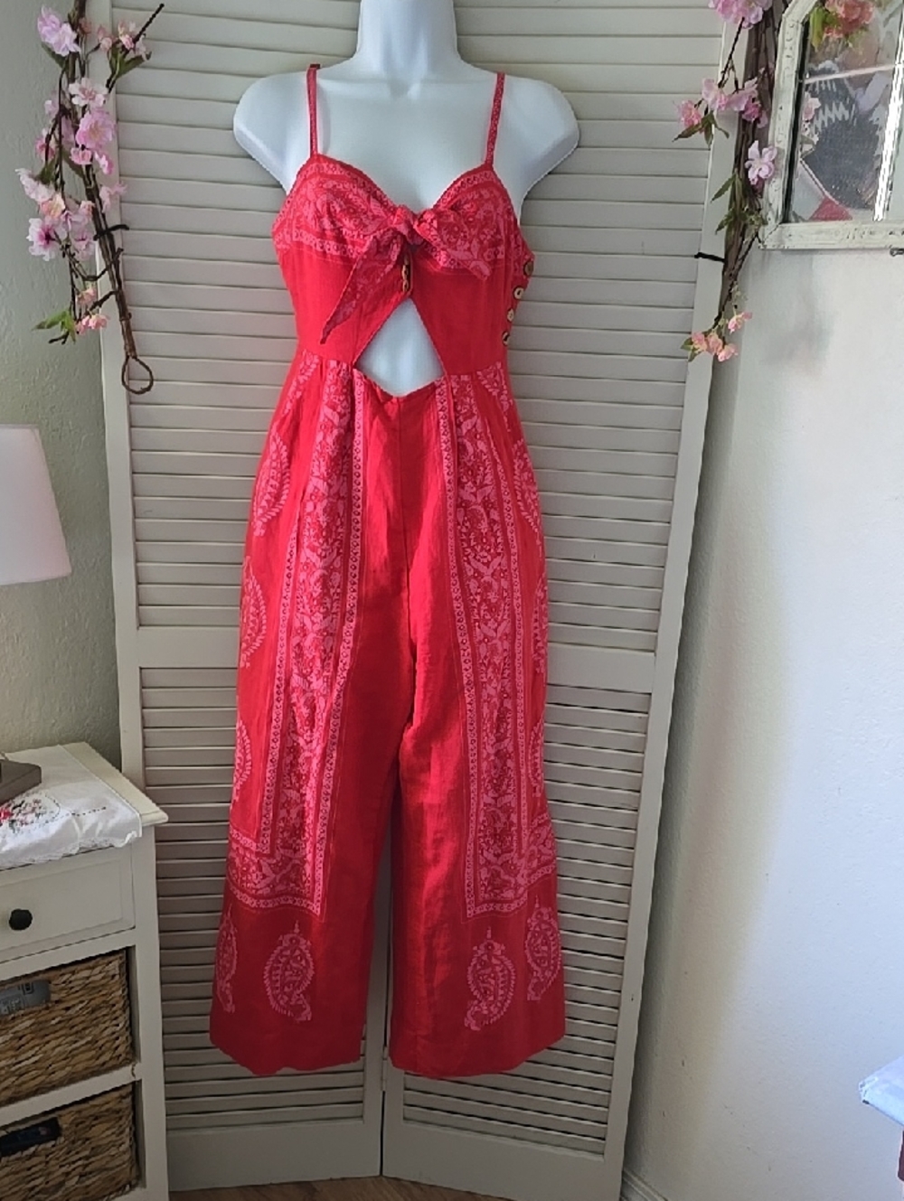Free People Boho Style Jumpsuit. Size 4